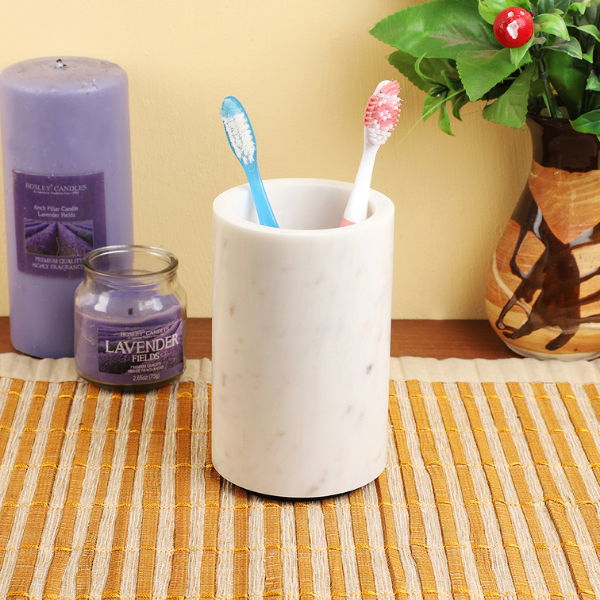 NikkisPride  marble tumbler pen holder toothbrush holder cutlery holder 